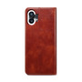 Cubix Flip Cover for Nothing Phone (1)  Handmade Leather Wallet Case with Kickstand Card Slots Magnetic Closure for Nothing Phone (1) (Brown)