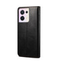 Cubix Flip Cover for Oppo Reno 8  Handmade Leather Wallet Case with Kickstand Card Slots Magnetic Closure for Oppo Reno 8 (Black)