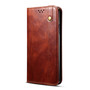 Cubix Flip Cover for vivo X80  Handmade Leather Wallet Case with Kickstand Card Slots Magnetic Closure for vivo X80 (Brown)