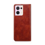 Cubix Flip Cover for Oppo Reno 8  Handmade Leather Wallet Case with Kickstand Card Slots Magnetic Closure for Oppo Reno 8 (Brown)