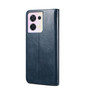 Cubix Flip Cover for Oppo Reno 8  Handmade Leather Wallet Case with Kickstand Card Slots Magnetic Closure for Oppo Reno 8 (Navy Blue)