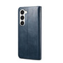 Cubix Flip Cover for Samsung Galaxy S23 Plus  Handmade Leather Wallet Case with Kickstand Card Slots Magnetic Closure for Samsung Galaxy S23 Plus (Navy Blue)