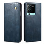 Cubix Flip Cover for vivo V25 Pro  Handmade Leather Wallet Case with Kickstand Card Slots Magnetic Closure for vivo V25 Pro (Navy Blue)