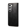 Cubix Flip Cover for Samsung Galaxy S23  Handmade Leather Wallet Case with Kickstand Card Slots Magnetic Closure for Samsung Galaxy S23 (Black)