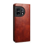 Cubix Flip Cover for OnePlus 11R  Handmade Leather Wallet Case with Kickstand Card Slots Magnetic Closure for OnePlus 11R (Brown)
