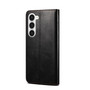 Cubix Flip Cover for Samsung Galaxy S23 Plus  Handmade Leather Wallet Case with Kickstand Card Slots Magnetic Closure for Samsung Galaxy S23 Plus (Black)