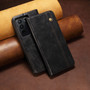 Cubix Flip Cover for Vivo V27  Handmade Leather Wallet Case with Kickstand Card Slots Magnetic Closure for Vivo V27 (Black)