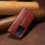 Cubix Flip Cover for Vivo V27  Handmade Leather Wallet Case with Kickstand Card Slots Magnetic Closure for Vivo V27 (Brown)