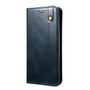 Cubix Flip Cover for Vivo V27  Handmade Leather Wallet Case with Kickstand Card Slots Magnetic Closure for Vivo V27 (Navy Blue)