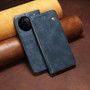 Cubix Flip Cover for vivo X90  Handmade Leather Wallet Case with Kickstand Card Slots Magnetic Closure for vivo X90 (Navy Blue)