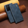 Cubix Flip Cover for Vivo V27e  Handmade Leather Wallet Case with Kickstand Card Slots Magnetic Closure for Vivo V27e (Navy Blue)