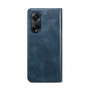 Cubix Flip Cover for OPPO F23 5G  Handmade Leather Wallet Case with Kickstand Card Slots Magnetic Closure for OPPO F23 5G (Navy Blue)