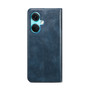 Cubix Flip Cover for OnePlus Nord CE3  Handmade Leather Wallet Case with Kickstand Card Slots Magnetic Closure for OnePlus Nord CE3 (Navy Blue)