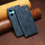 Cubix Flip Cover for OnePlus Nord CE3  Handmade Leather Wallet Case with Kickstand Card Slots Magnetic Closure for OnePlus Nord CE3 (Navy Blue)