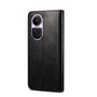 Cubix Flip Cover for Oppo Reno 10 Pro  Handmade Leather Wallet Case with Kickstand Card Slots Magnetic Closure for Oppo Reno 10 Pro (Black)