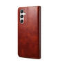 Cubix Flip Cover for Samsung Galaxy A54 5G  Handmade Leather Wallet Case with Kickstand Card Slots Magnetic Closure for Samsung Galaxy A54 5G (Brown)