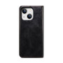 Cubix Flip Cover for Apple iPhone 15 Plus  Handmade Leather Wallet Case with Kickstand Card Slots Magnetic Closure for Apple iPhone 15 Plus (Black)