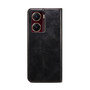 Cubix Flip Cover for vivo V29e  Handmade Leather Wallet Case with Kickstand Card Slots Magnetic Closure for vivo V29e (Black)