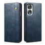Cubix Flip Cover for HONOR 90  Handmade Leather Wallet Case with Kickstand Card Slots Magnetic Closure for HONOR 90 (Navy Blue)