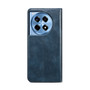 Cubix Flip Cover for OnePlus 12R  Handmade Leather Wallet Case with Kickstand Card Slots Magnetic Closure for OnePlus 12R (Navy Blue)