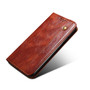 Cubix Flip Cover for Xiaomi 14  Handmade Leather Wallet Case with Kickstand Card Slots Magnetic Closure for Xiaomi 14 (Brown)