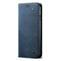 Cubix Denim Flip Cover for Apple iPhone 15 Pro Case Premium Luxury Slim Wallet Folio Case Magnetic Closure Flip Cover with Stand and Credit Card Slot (Blue)