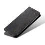 Cubix Denim Flip Cover for Vivo X100 Pro Case Premium Luxury Slim Wallet Folio Case Magnetic Closure Flip Cover with Stand and Credit Card Slot (Black)