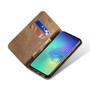 Cubix Denim Flip Cover for Samsung Galaxy S10 Plus Case Premium Luxury Slim Wallet Folio Case Magnetic Closure Flip Cover with Stand and Credit Card Slot (Khaki)