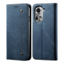 Cubix Denim Flip Cover for Oppo Reno 11 / Reno11 Case Premium Luxury Slim Wallet Folio Case Magnetic Closure Flip Cover with Stand and Credit Card Slot (Blue)