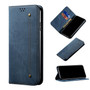Cubix Denim Flip Cover for OnePlus 12R Case Premium Luxury Slim Wallet Folio Case Magnetic Closure Flip Cover with Stand and Credit Card Slot (Blue)