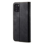 Cubix Denim Flip Cover for Samsung Galaxy A31 Case Premium Luxury Slim Wallet Folio Case Magnetic Closure Flip Cover with Stand and Credit Card Slot (Black)
