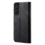 Cubix Denim Flip Cover for Samsung Galaxy S21 Plus Case Premium Luxury Slim Wallet Folio Case Magnetic Closure Flip Cover with Stand and Credit Card Slot (Black)