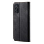 Cubix Denim Flip Cover for Samsung Galaxy M52 5G Case Premium Luxury Slim Wallet Folio Case Magnetic Closure Flip Cover with Stand and Credit Card Slot (Black)