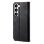 Cubix Denim Flip Cover for Samsung Galaxy S23 Plus Case Premium Luxury Slim Wallet Folio Case Magnetic Closure Flip Cover with Stand and Credit Card Slot (Black)