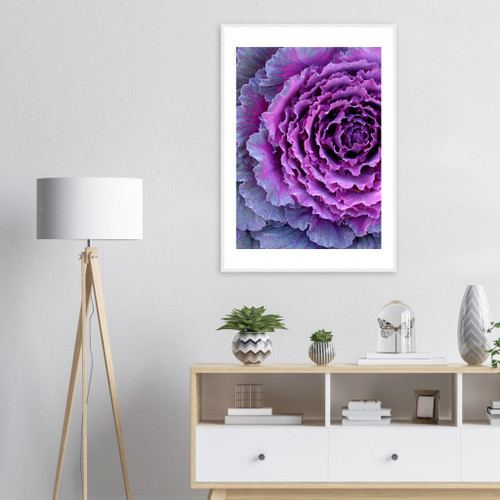 Floral Wall Art - Purple Petals - Framed Art Print