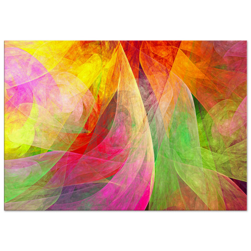 Abstract Wall Art - Colorful Flow - Framed Canvas