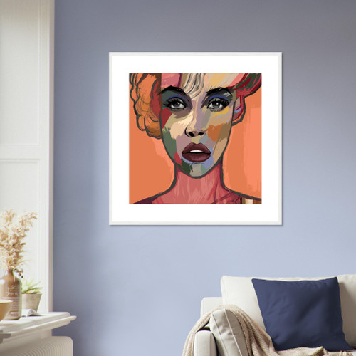 Portrait Wall Art - Pastel Colour Feminine - Framed Art Print