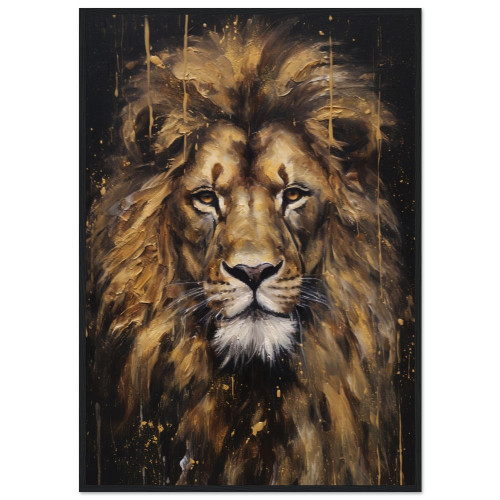 Animal Wall Art - Lion Sorrow - Framed Art Print