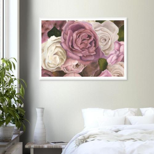 Floral Wall Art - Coral Bloom - Framed Art Print