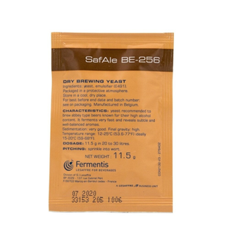 SafAle BE-256 Belgian Ale Dry Yeast - 11.5 gram (Fermentis)