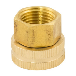 Brass Female Garden Hose Fitting x 1/2" FPT