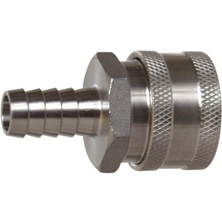 Female Stainless Steel Quick Disconnect X 5/8" Barb