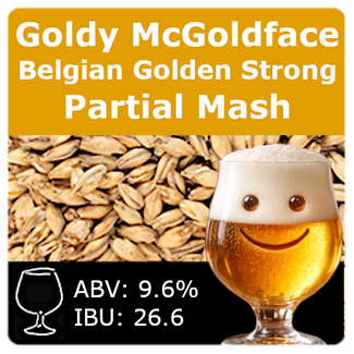 Goldy McGoldface Belgian Golden Strong - Partial Mash