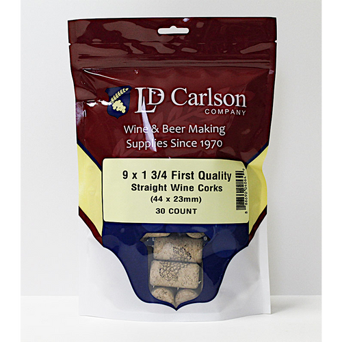 First Quality Wine Corks #9 x 1 3/4 - 30 Count