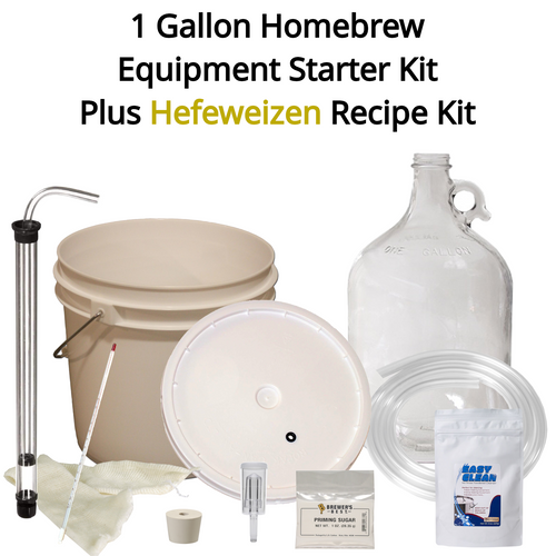 1 Gallon Homebrew Starter Kit Plus Hefeweizen Recipe