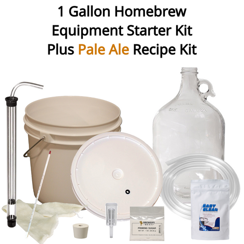 1 Gallon Homebrew Starter Kit Plus Pale Ale Recipe