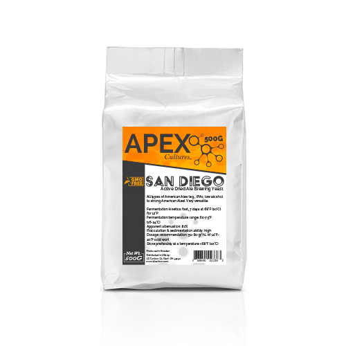 APEX Cultures San Diego (Pacific Ale) Dry Yeast - 500 Gram