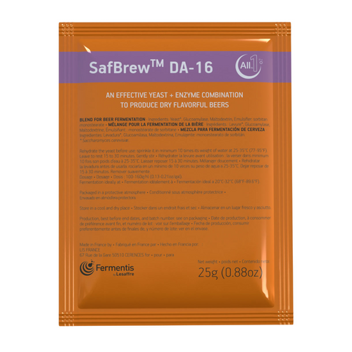 SafBrew DA-16 All In One Yeast & Enzyme - 25 gram