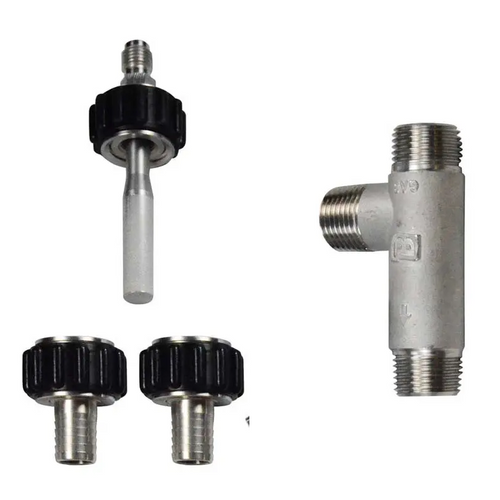 In-Line Oxygenation Tee, QuickConnects, & Diffusion Stone