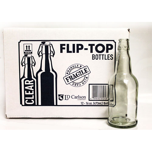 16 Oz. Flip Top Beer Bottles